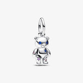Pandora Charm-Anhänger: Beweglicher Baby-Teddybär - Sterling-Silber